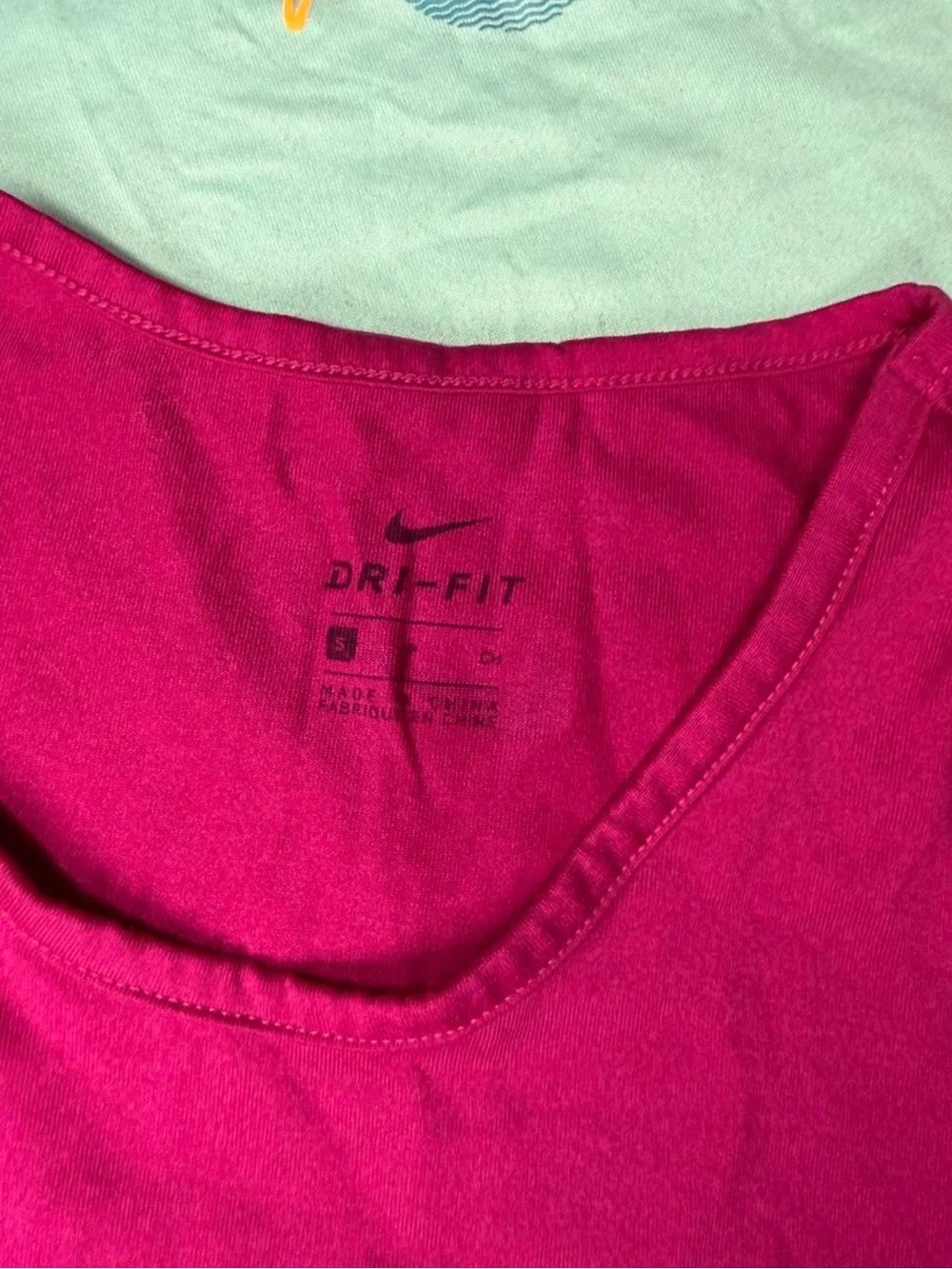 Nike Mint & Magenta Tank Tops - Just Do It Graphic